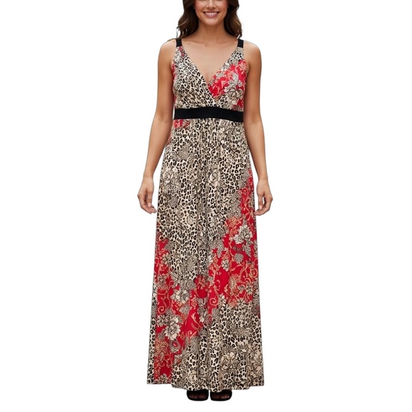 SOMA Leopard and Floral Print Maxi Dress. Size XL - Picture 1 of 7